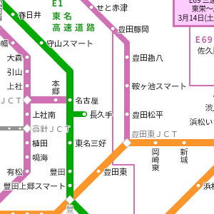 路線マップからicを選ぶ 料金 ルート検索 高速道路 高速情報はnexco 中日本